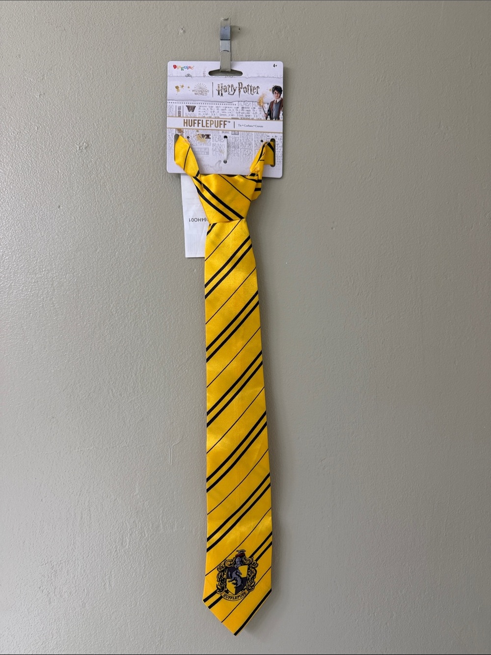 Warner Bros. Hufflepuff Yellow and Black Striped Tie